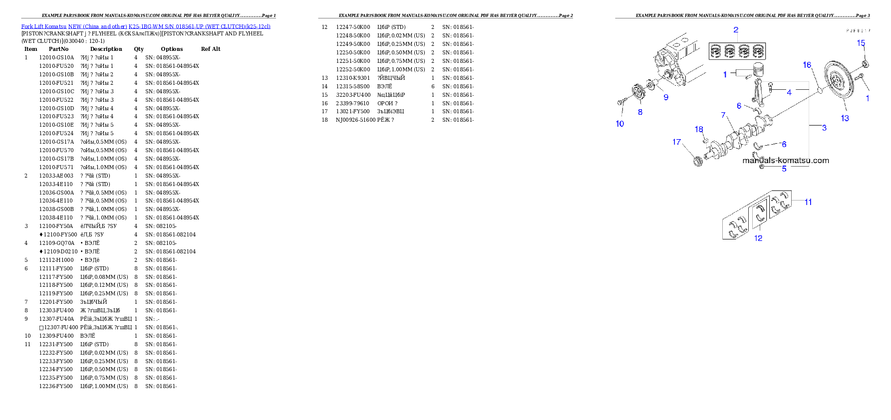Protected: K25-1BG-WM S/N 018561-UP (WET CLUTCH) Partsbook