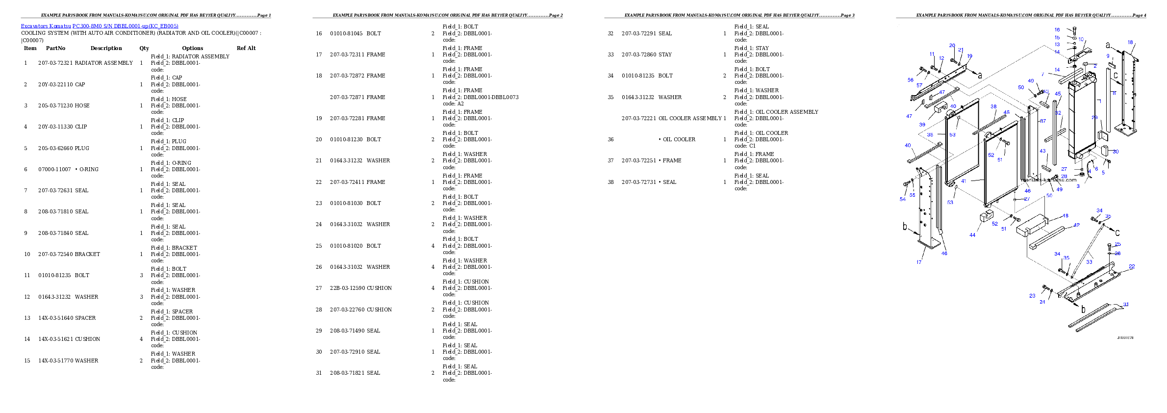 Protected: PC300-8M0 S/N DBBL0001-up Partsbook