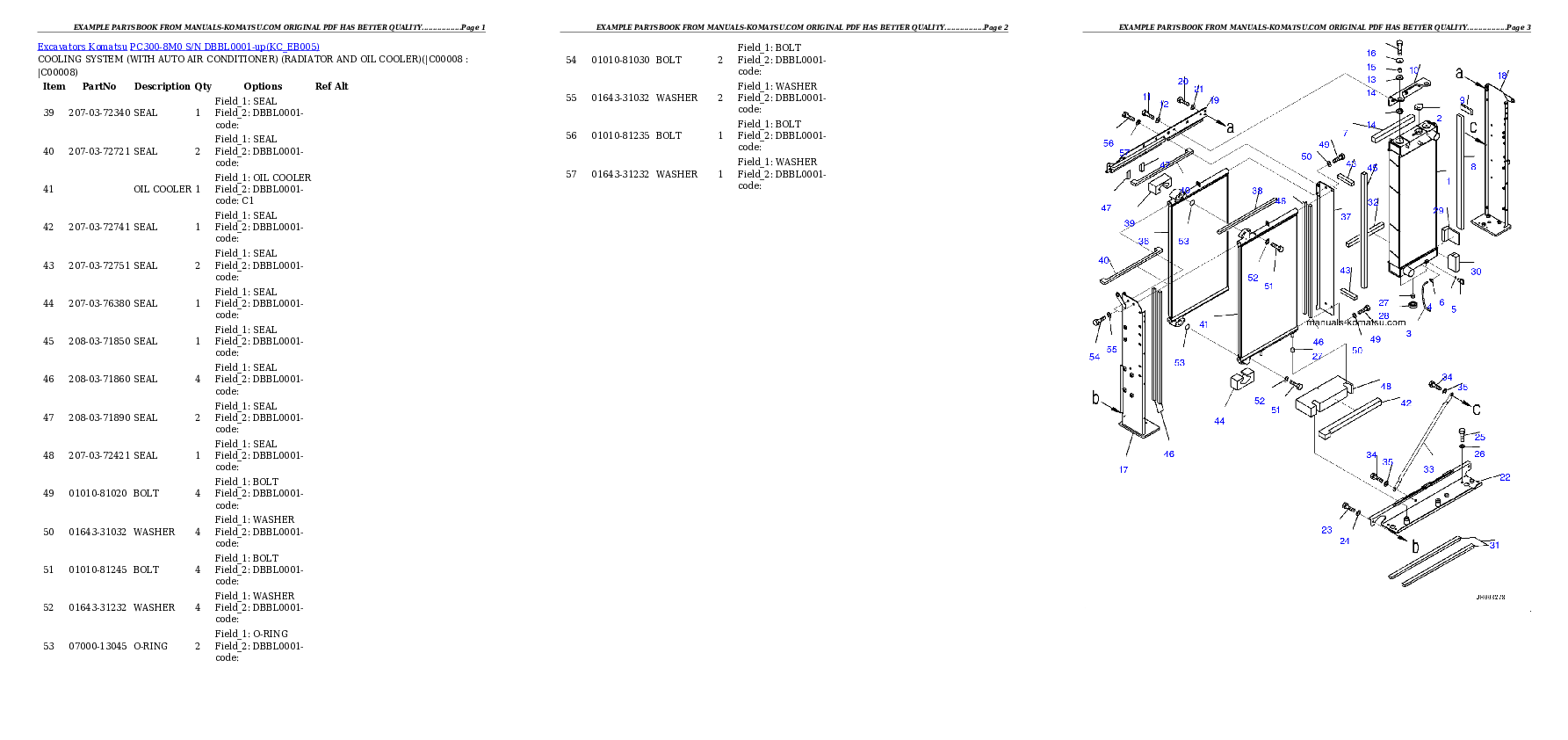 Protected: PC300-8M0 S/N DBBL0001-up Partsbook