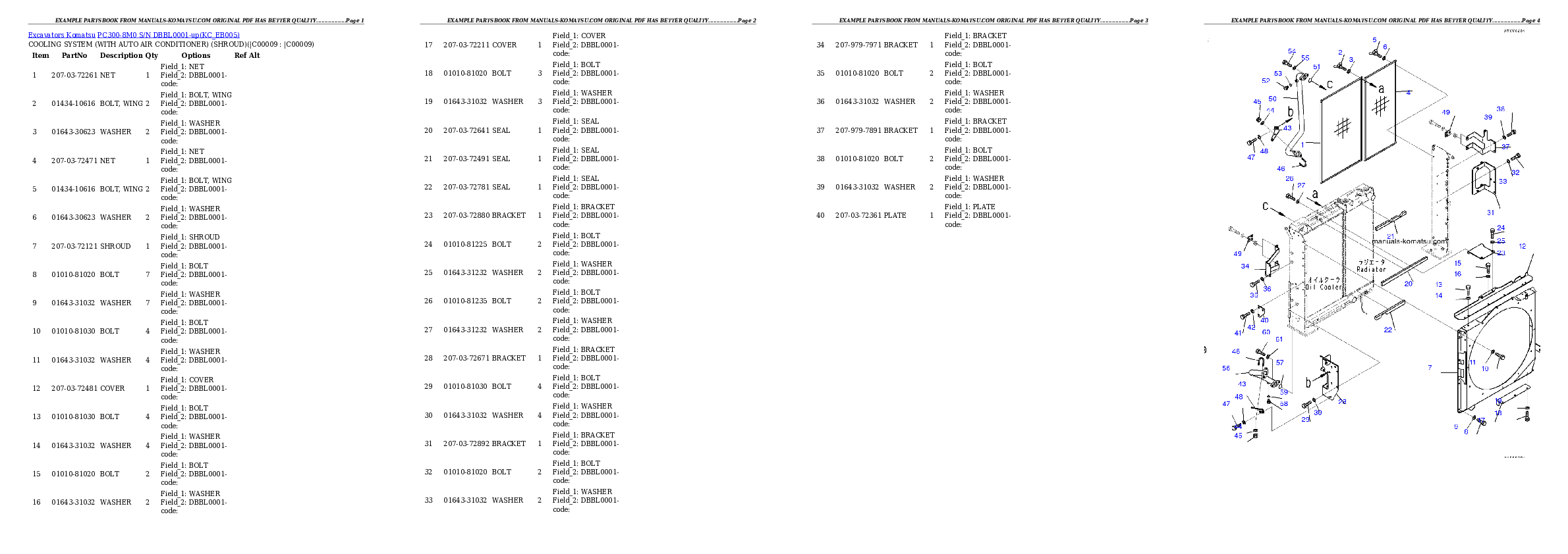 Protected: PC300-8M0 S/N DBBL0001-up Partsbook