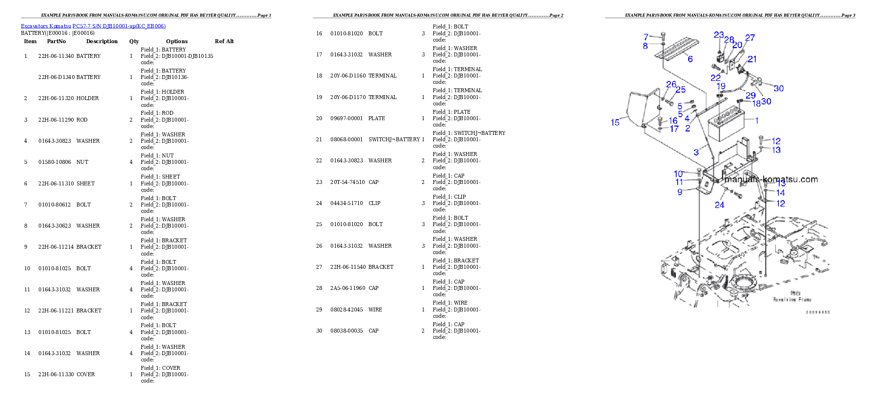 Protected: PC57-7 S/N DJB10001-up Partsbook