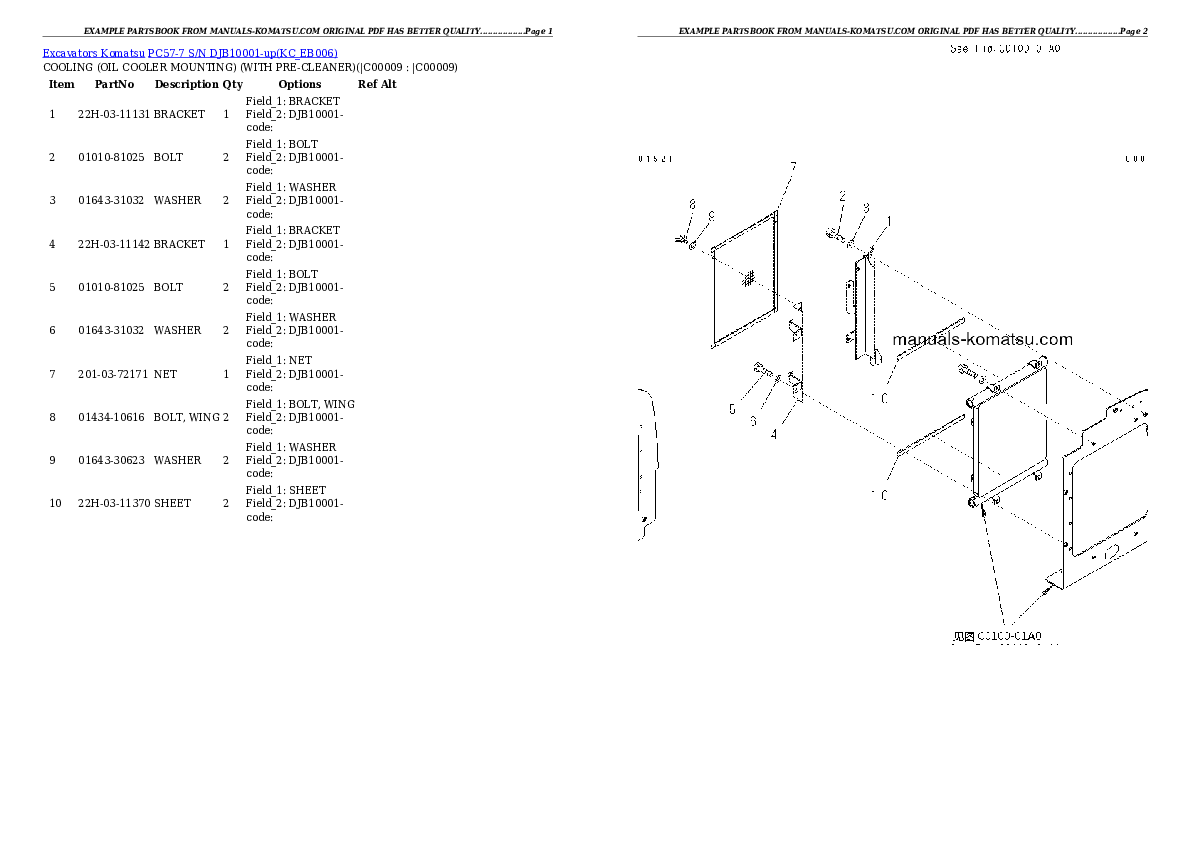 Protected: PC57-7 S/N DJB10001-up Partsbook