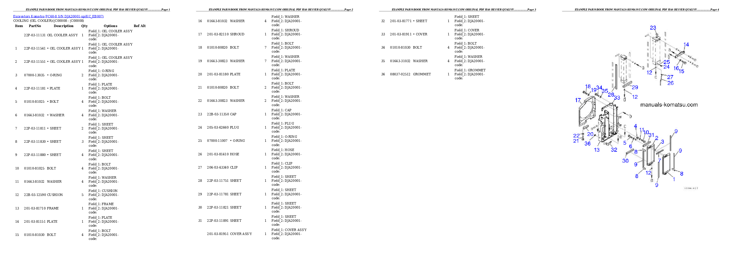 Protected: PC60-8 S/N DJA20001-up Partsbook