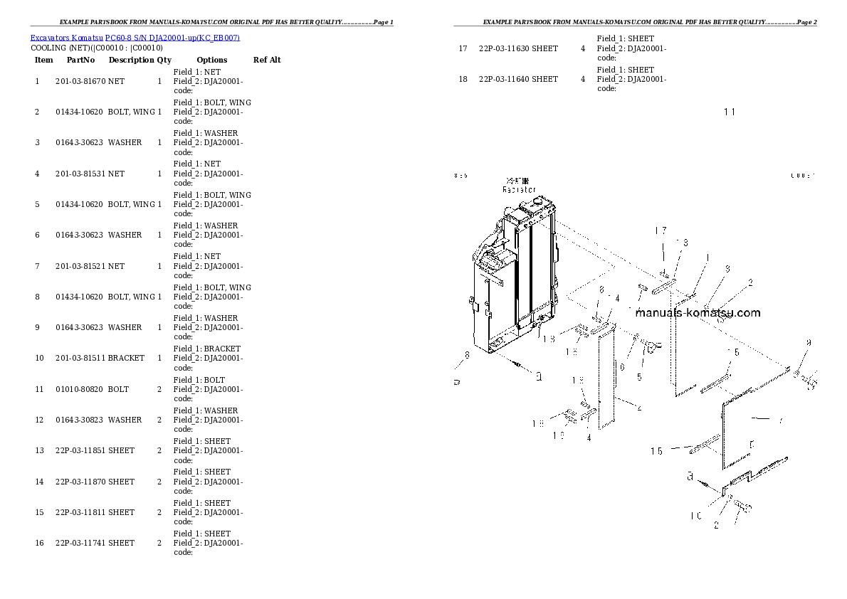 Protected: PC60-8 S/N DJA20001-up Partsbook