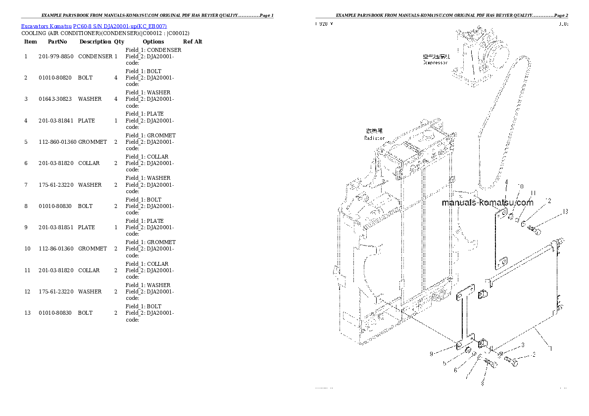 Protected: PC60-8 S/N DJA20001-up Partsbook