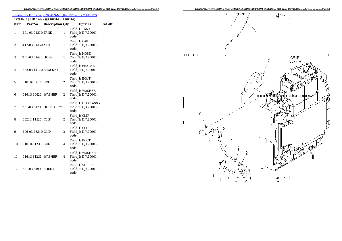 Protected: PC60-8 S/N DJA20001-up Partsbook