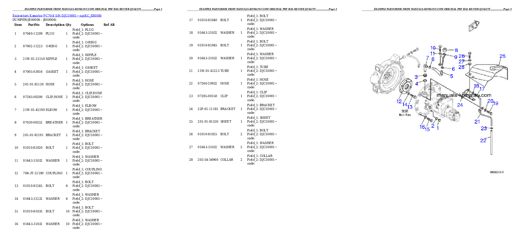 Protected: PC70-8 S/N DJC10001~-up Partsbook