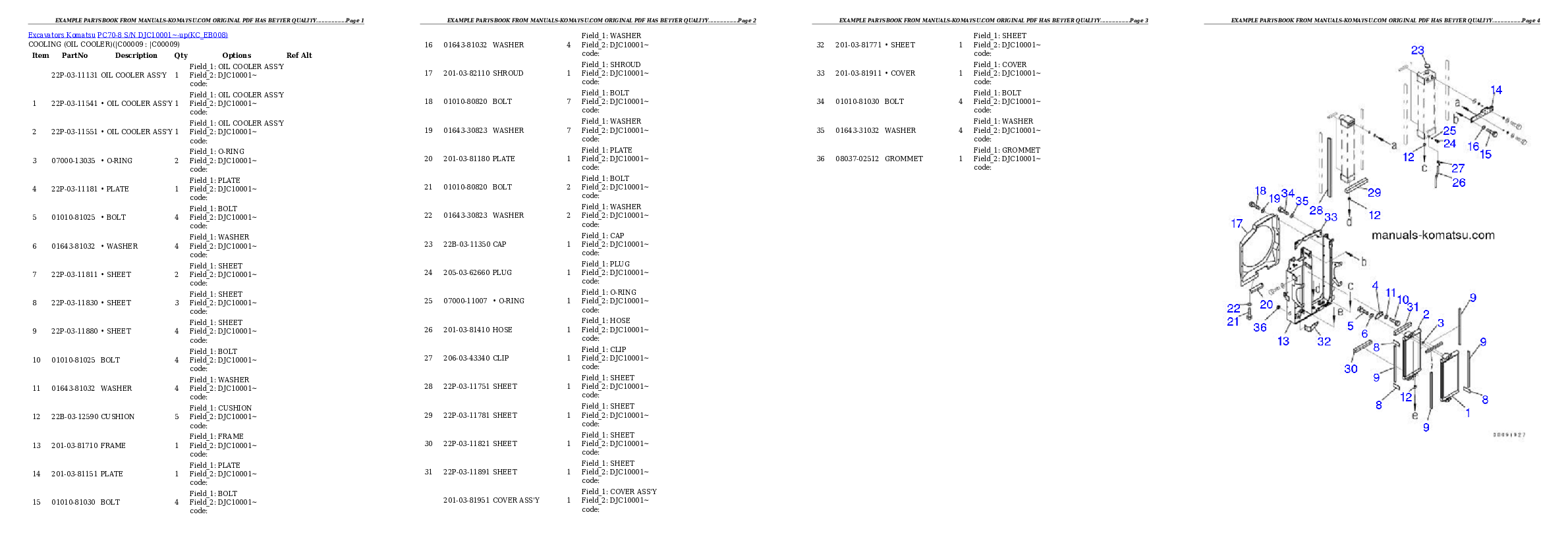 Protected: PC70-8 S/N DJC10001~-up Partsbook