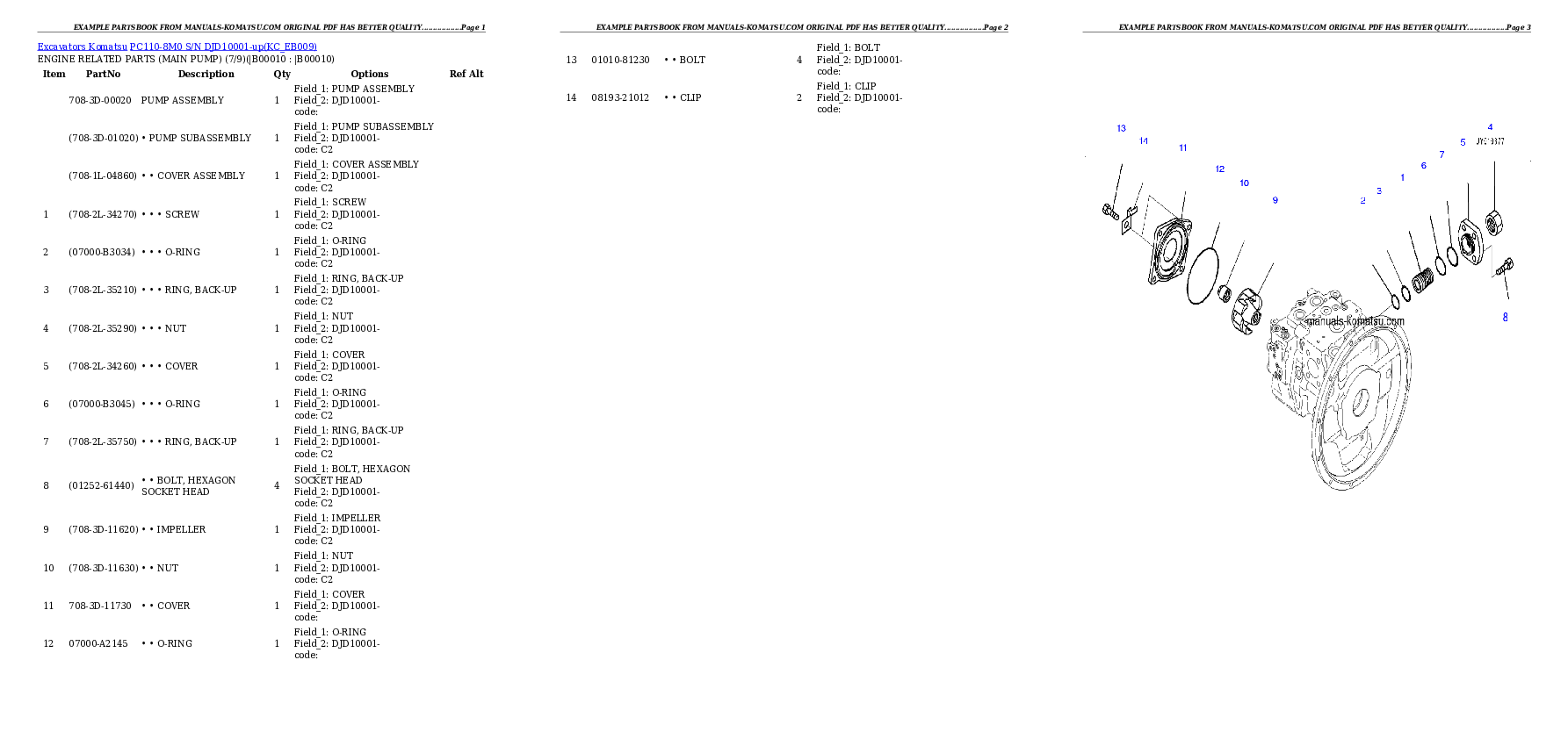 Protected: PC110-8M0 S/N DJD10001-up Partsbook