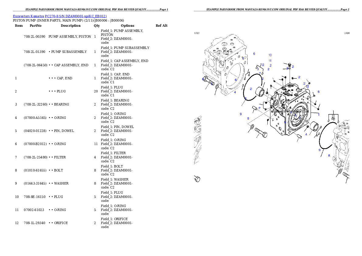 Protected: PC270-8 S/N DZAM0001-up Partsbook