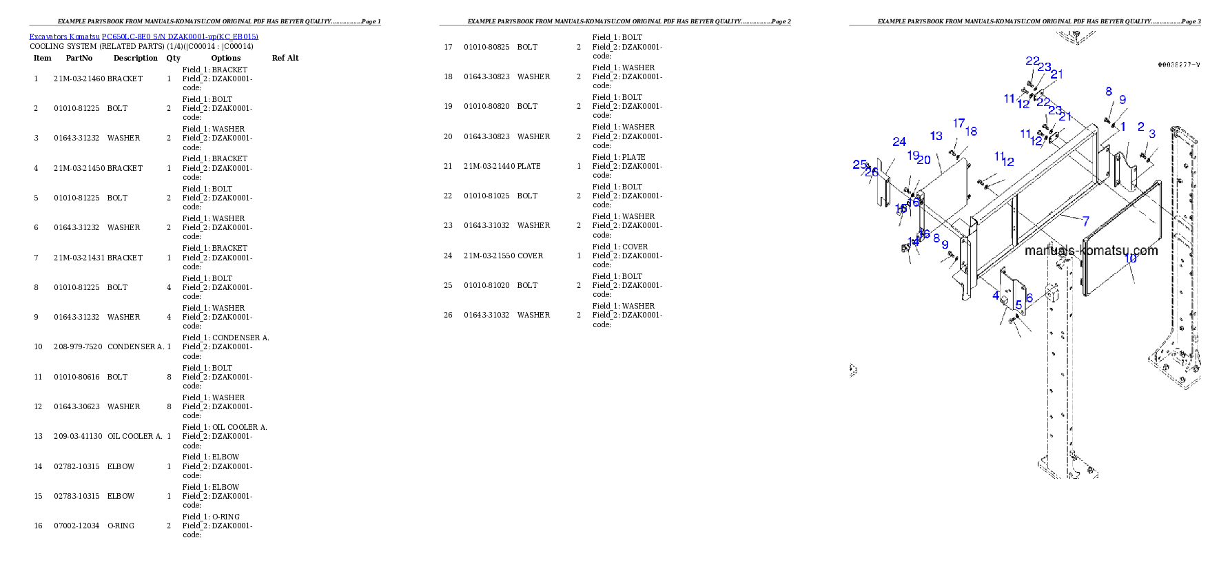Protected: PC650LC-8E0 S/N DZAK0001-up Partsbook
