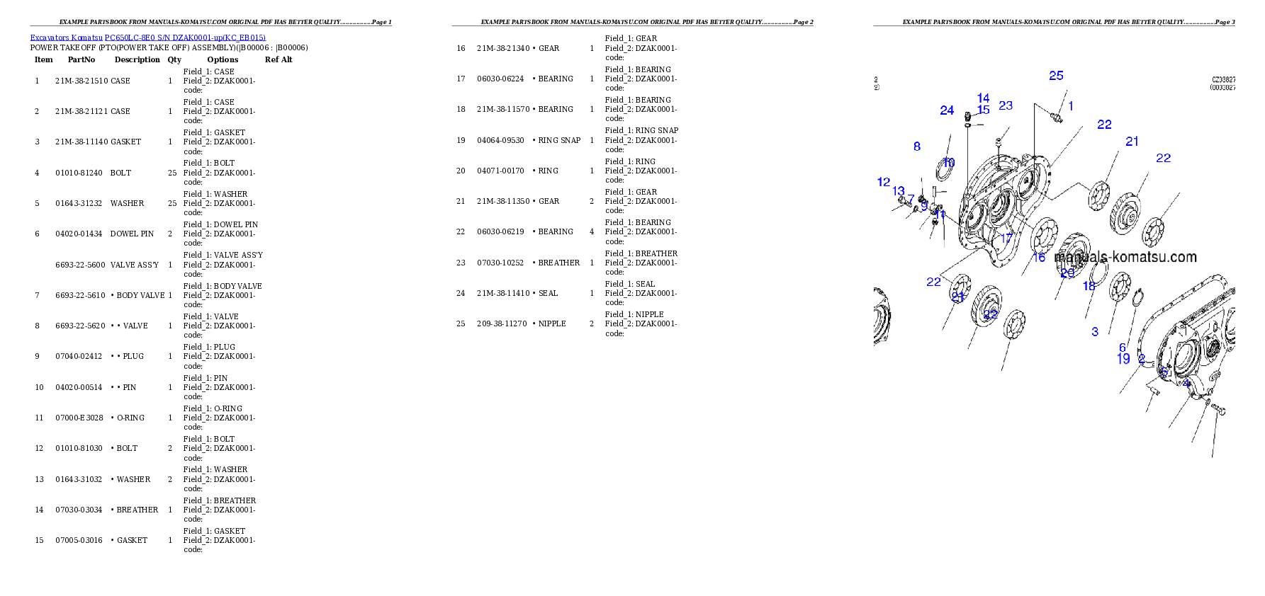 Protected: PC650LC-8E0 S/N DZAK0001-up Partsbook