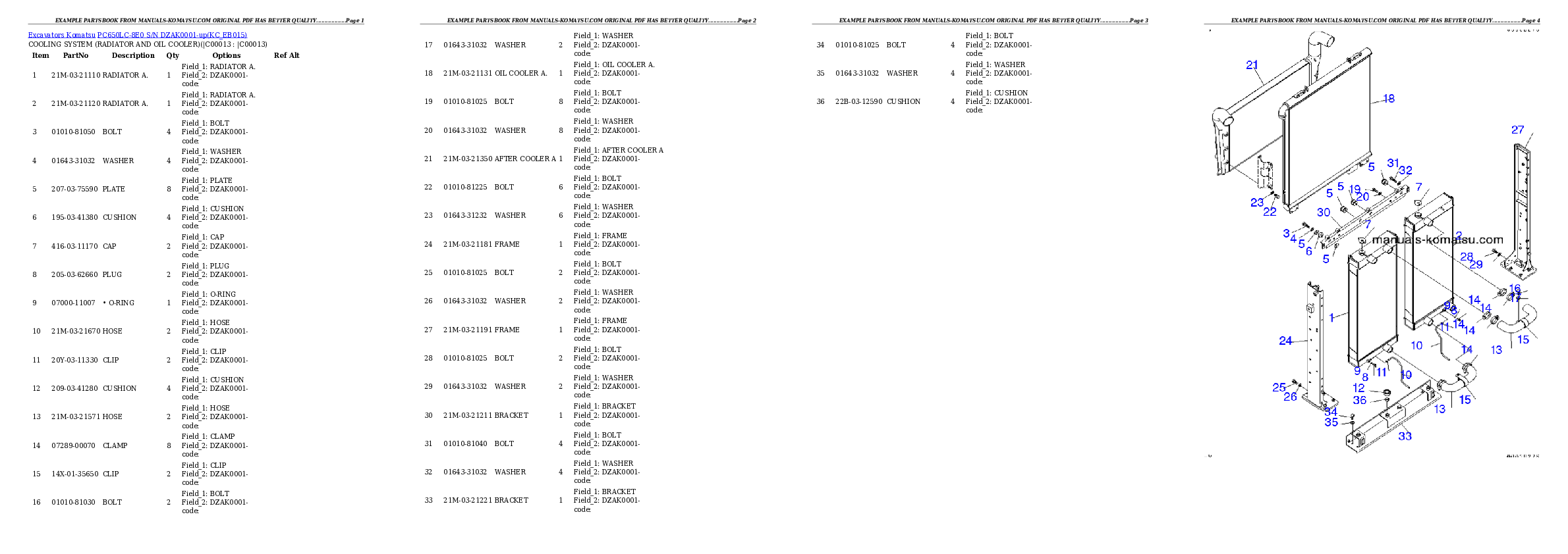 Protected: PC650LC-8E0 S/N DZAK0001-up Partsbook