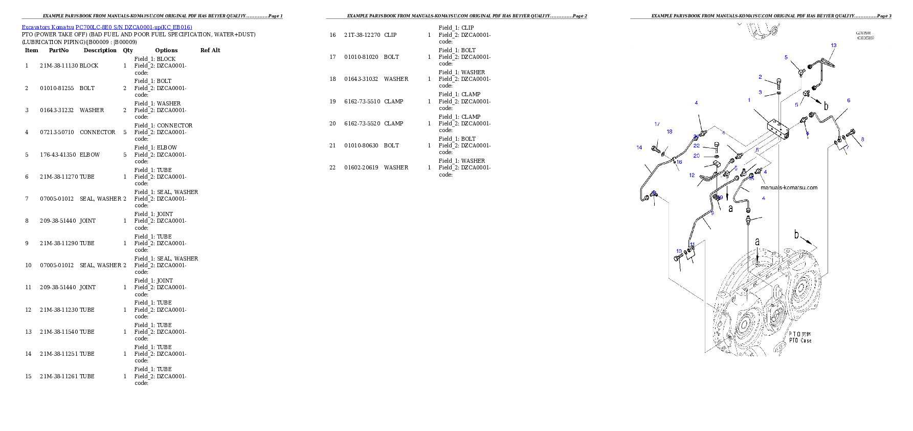 Protected: PC700LC-8E0 S/N DZCA0001-up Partsbook
