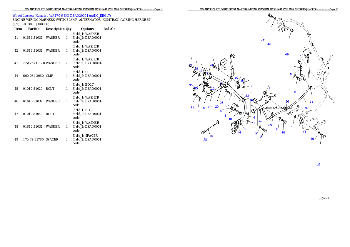Protected: WA470-6 S/N DZAD20001-up Partsbook