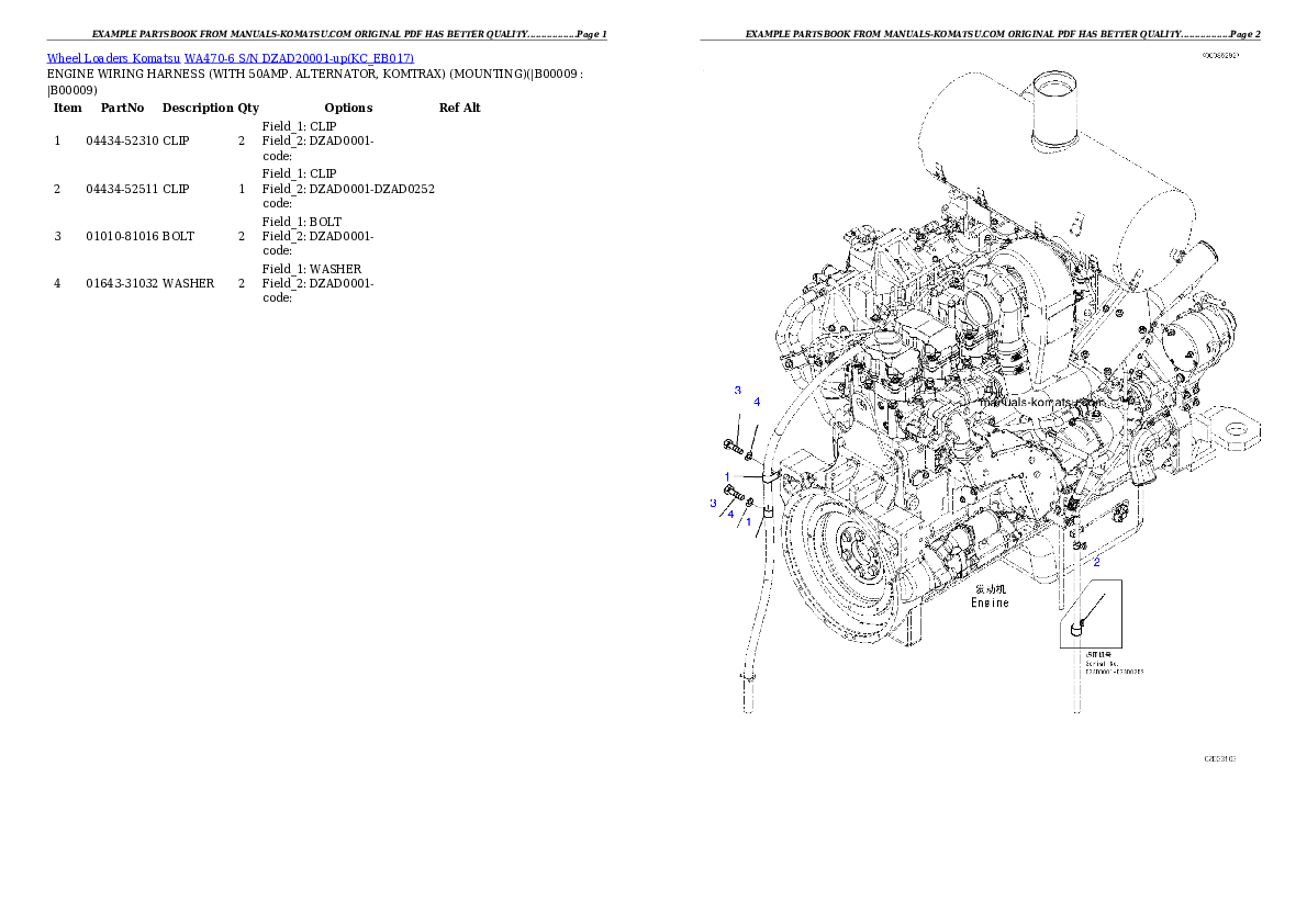 Protected: WA470-6 S/N DZAD20001-up Partsbook