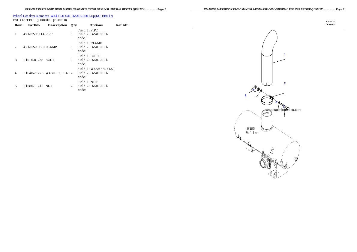 Protected: WA470-6 S/N DZAD20001-up Partsbook