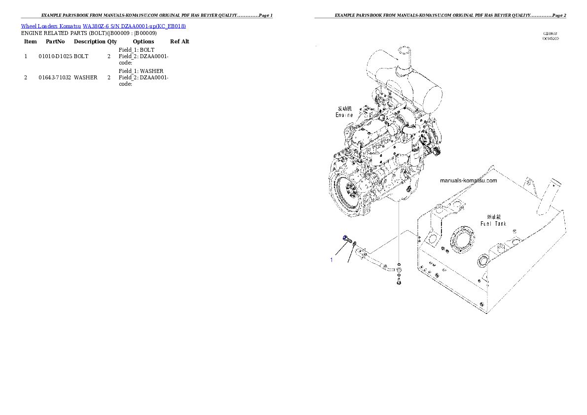 Protected: WA380Z-6 S/N DZAA0001-up Partsbook