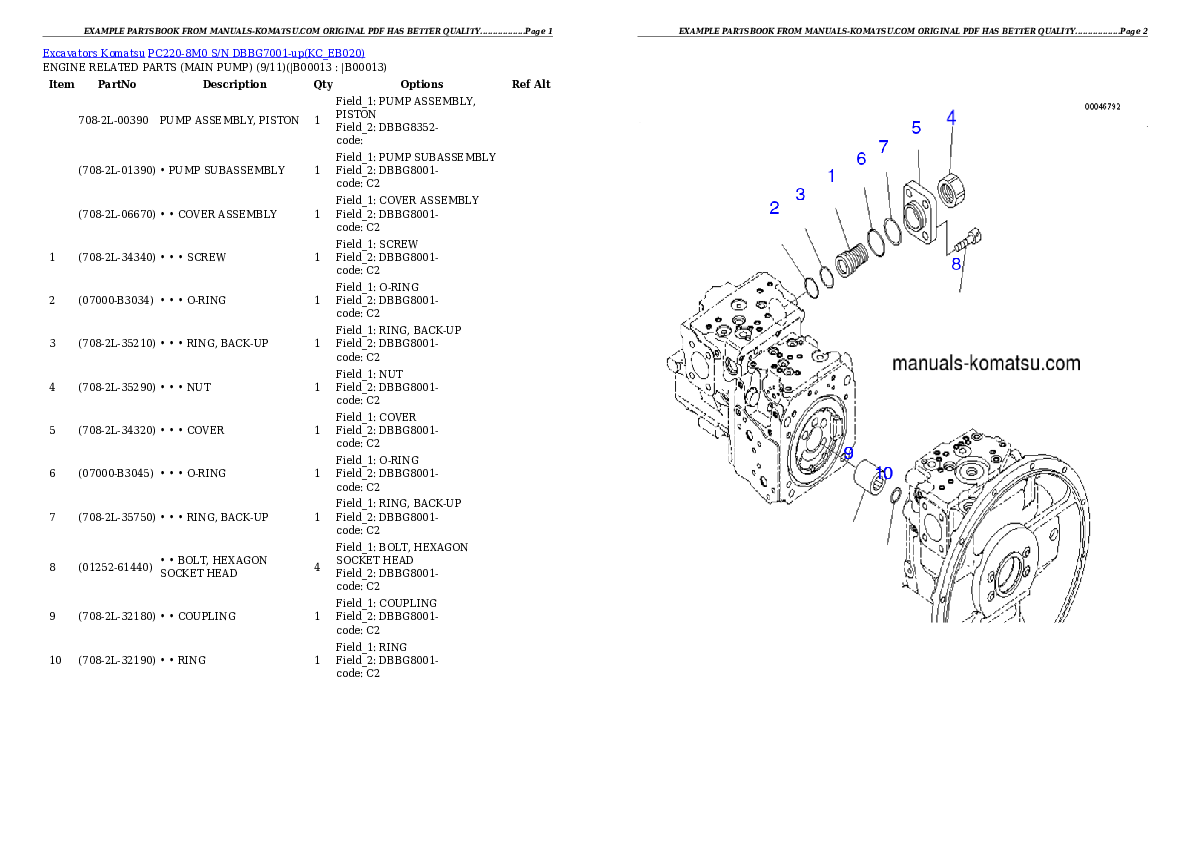 Protected: PC220-8M0 S/N DBBG7001-up Partsbook
