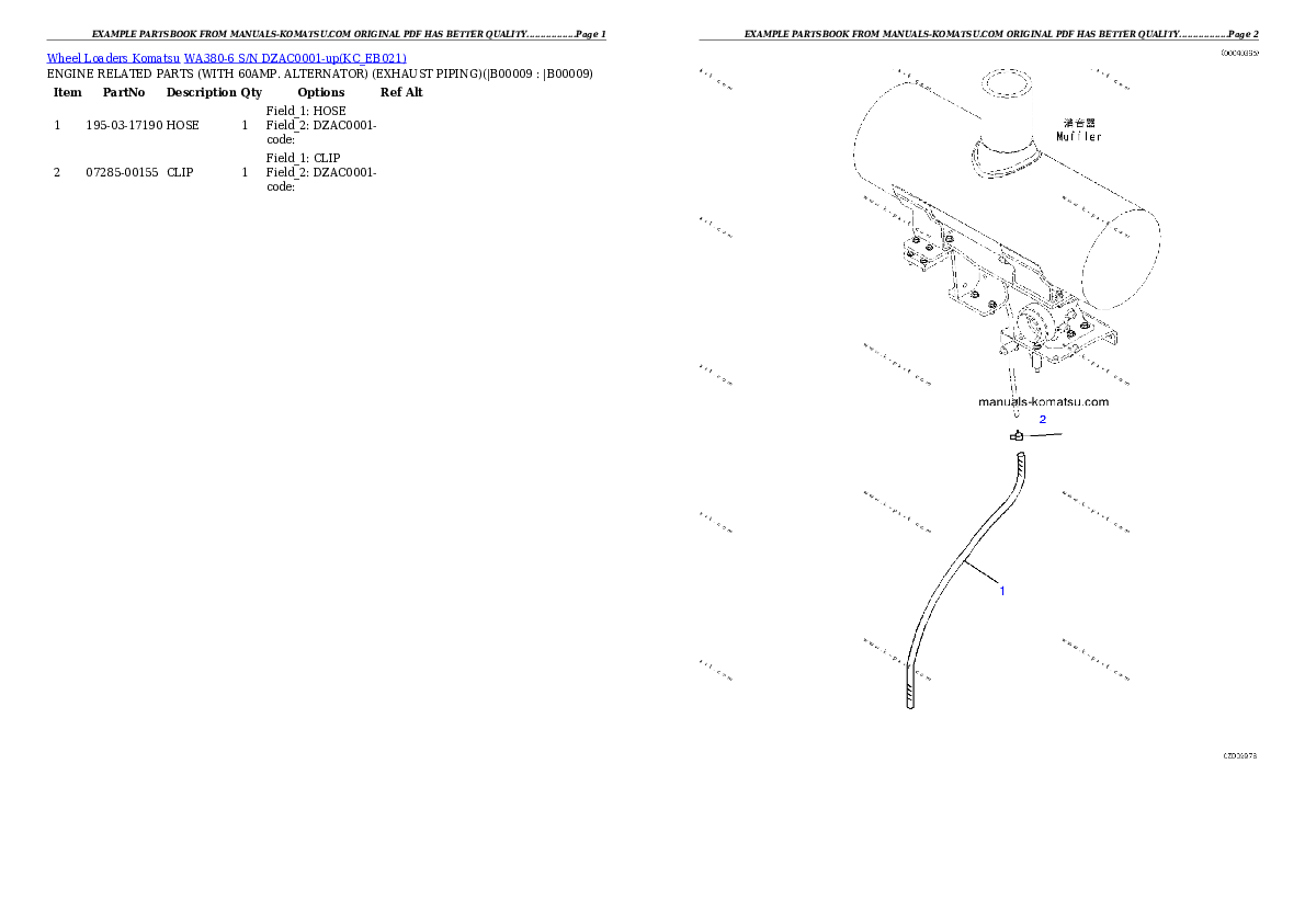 Protected: WA380-6 S/N DZAC0001-up Partsbook