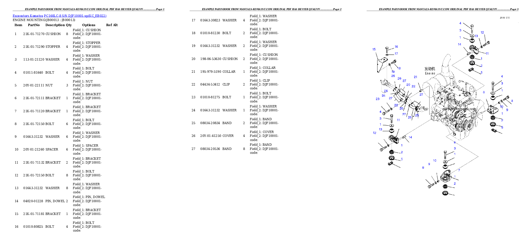 Protected: PC160LC-8 S/N DJF10001-up Partsbook