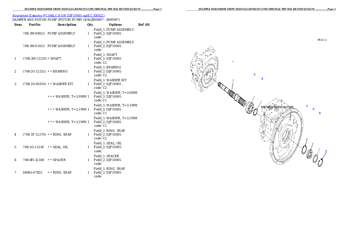 Protected: PC160LC-8 S/N DJF10001-up Partsbook