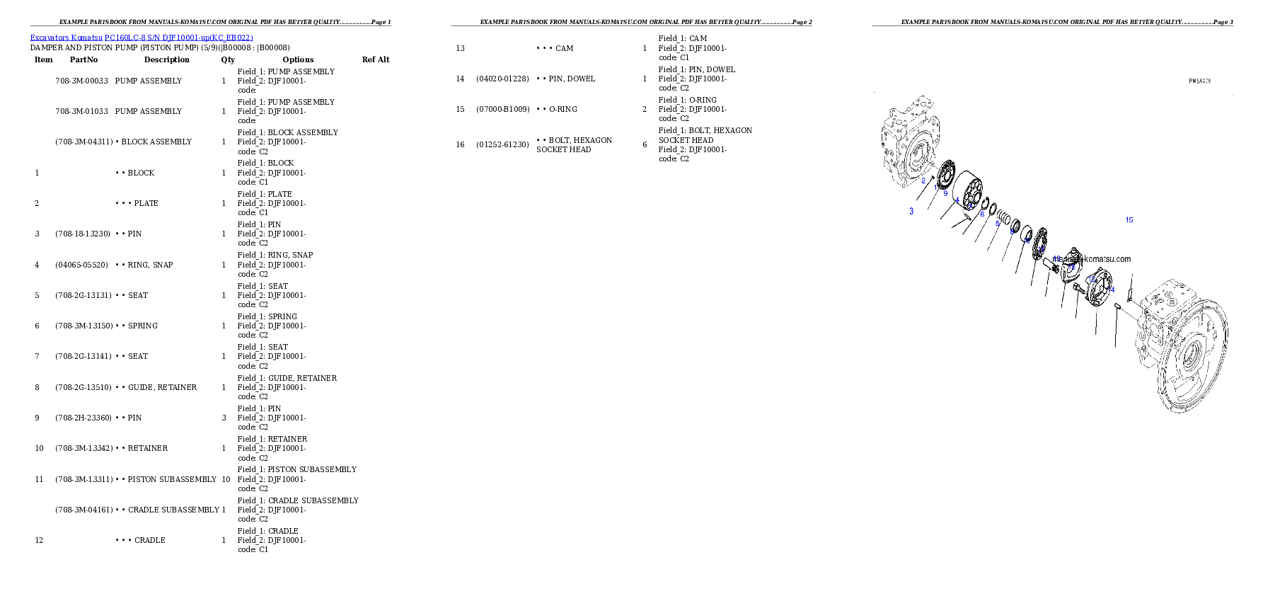 Protected: PC160LC-8 S/N DJF10001-up Partsbook