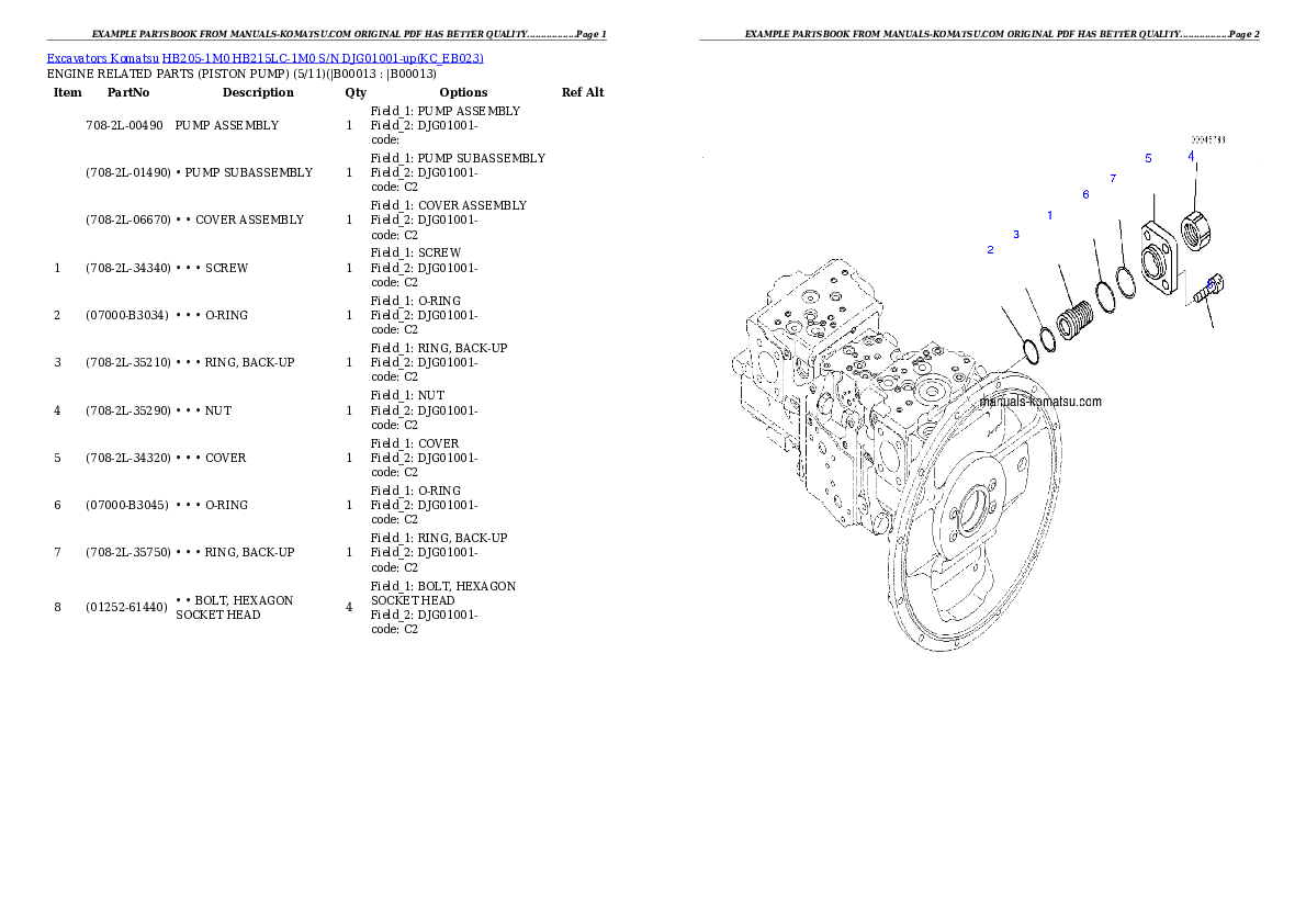 Protected: HB205-1M0 HB215LC-1M0 S/N DJG01001-up Partsbook