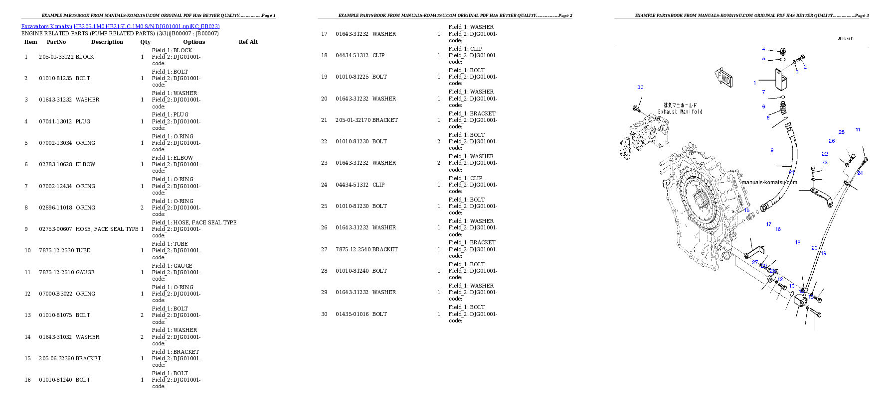 Protected: HB205-1M0 HB215LC-1M0 S/N DJG01001-up Partsbook