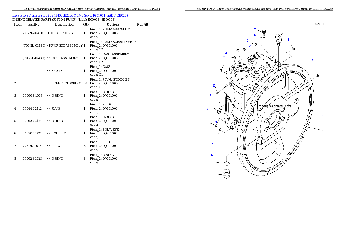 Protected: HB205-1M0 HB215LC-1M0 S/N DJG01001-up Partsbook