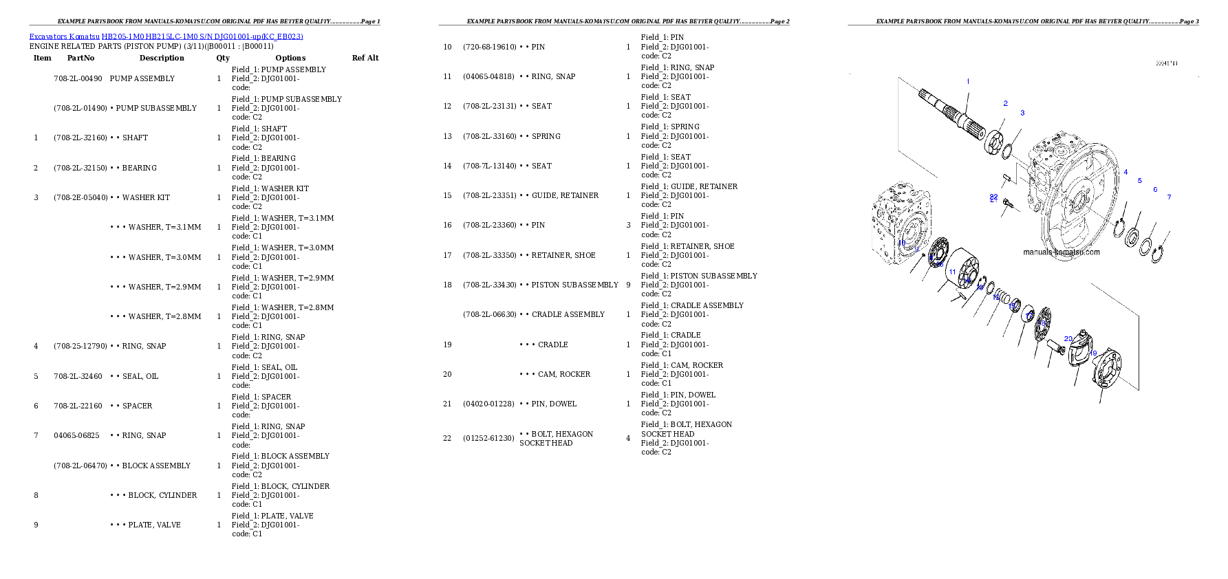 Protected: HB205-1M0 HB215LC-1M0 S/N DJG01001-up Partsbook