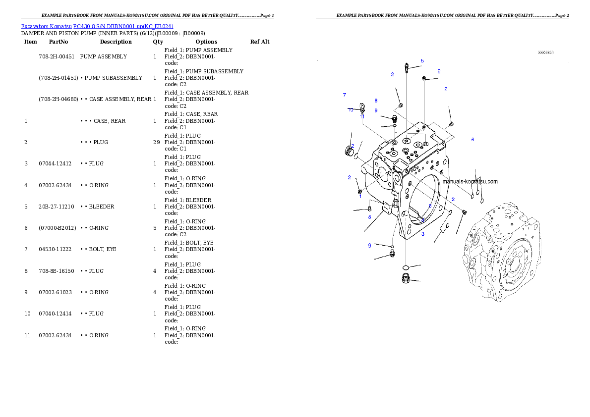 Protected: PC430-8 S/N DBBN0001-up Partsbook