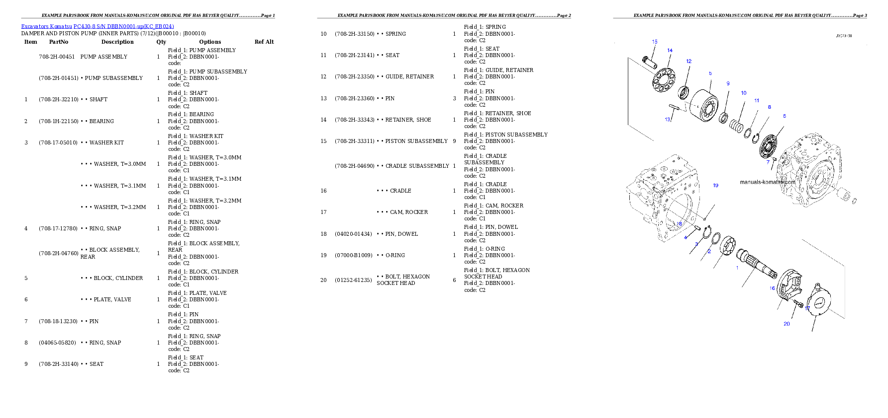 Protected: PC430-8 S/N DBBN0001-up Partsbook