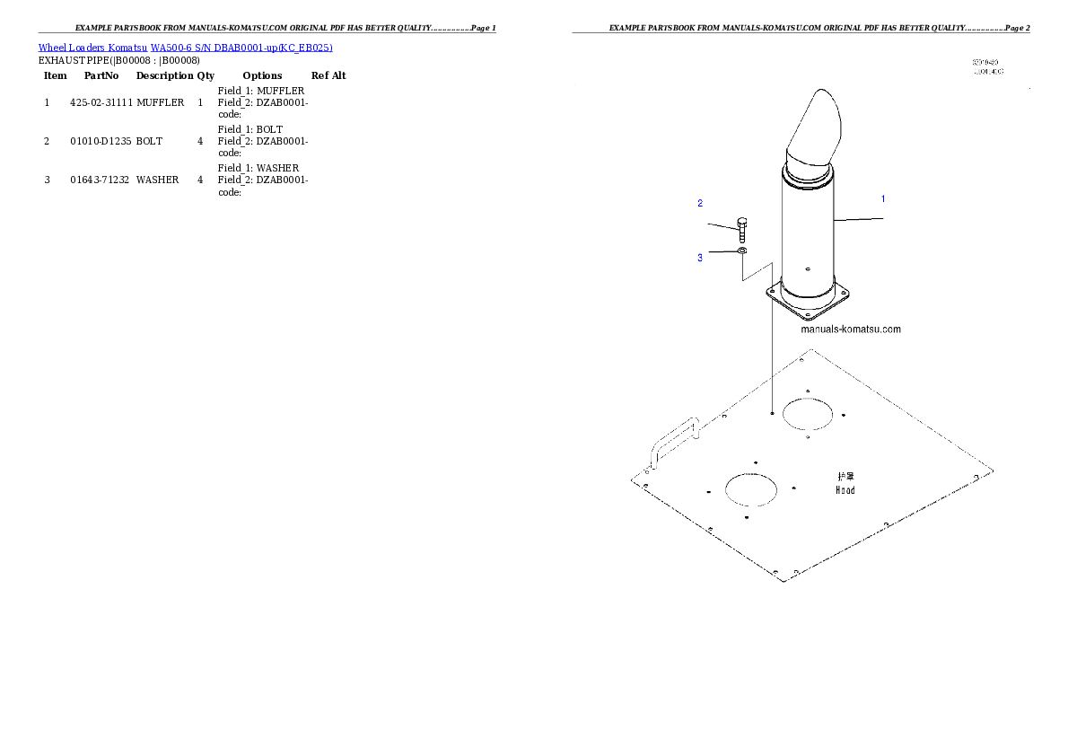 Protected: WA500-6 S/N DBAB0001-up Partsbook