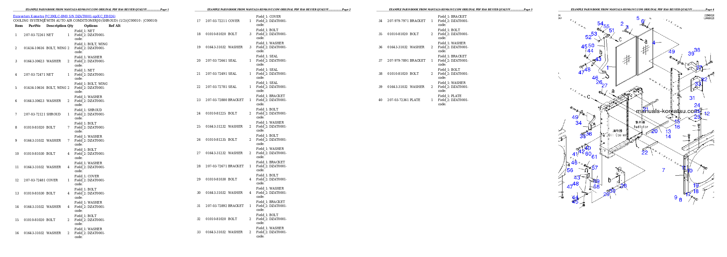 Protected: PC390LC-8M0 S/N DZAT0001-up Partsbook