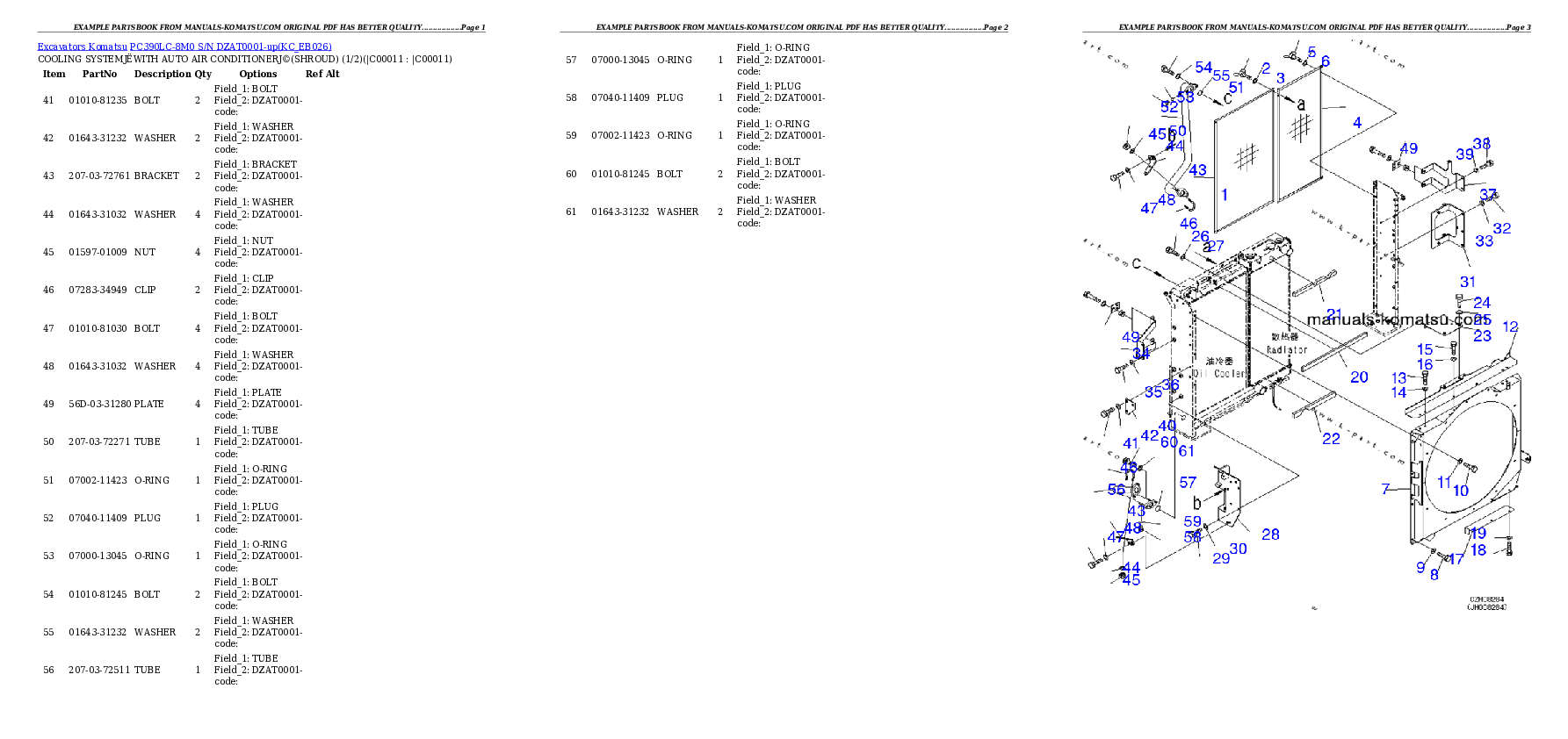 Protected: PC390LC-8M0 S/N DZAT0001-up Partsbook