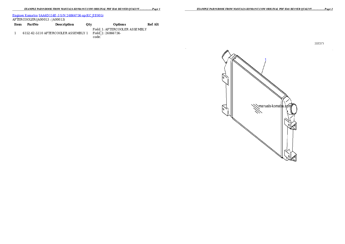 Protected: SAA6D114E-3 S/N 26866736-up Partsbook