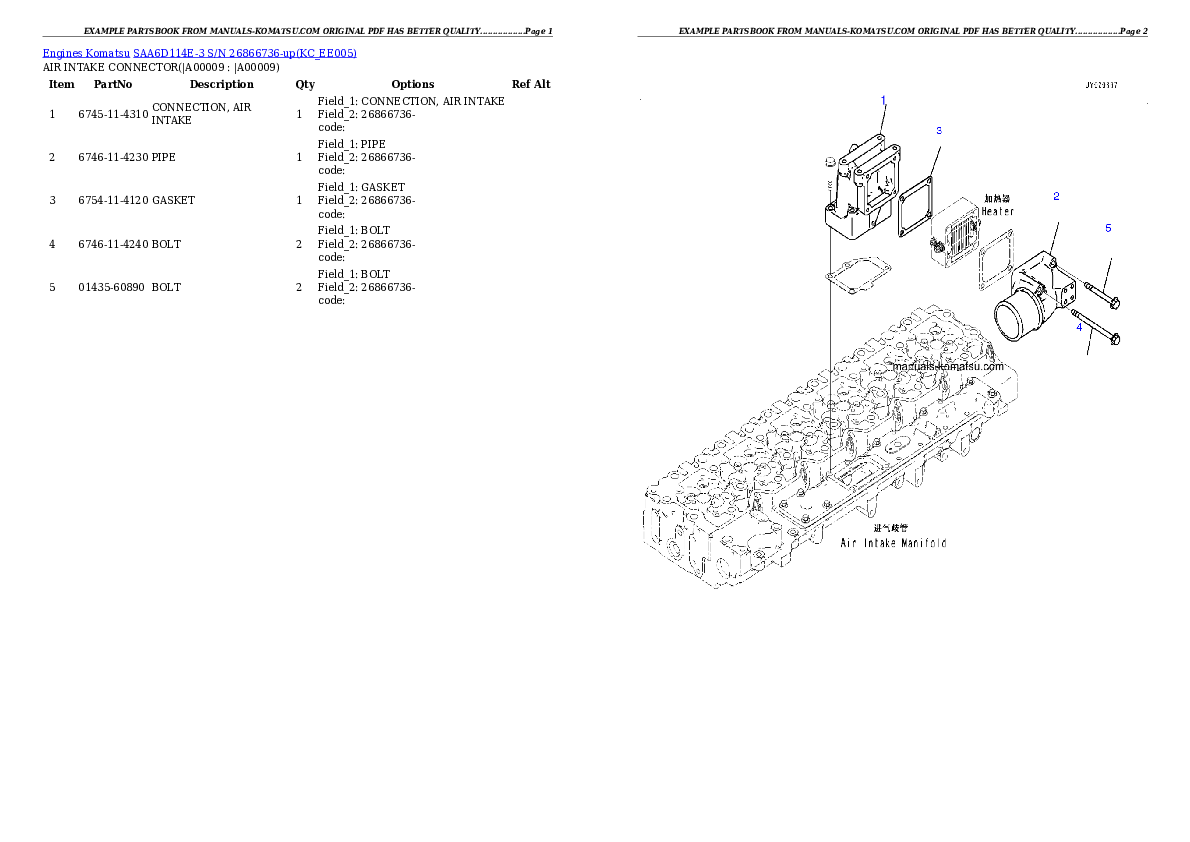 Protected: SAA6D114E-3 S/N 26866736-up Partsbook