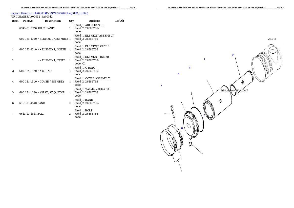 Protected: SAA6D114E-3 S/N 26866736-up Partsbook