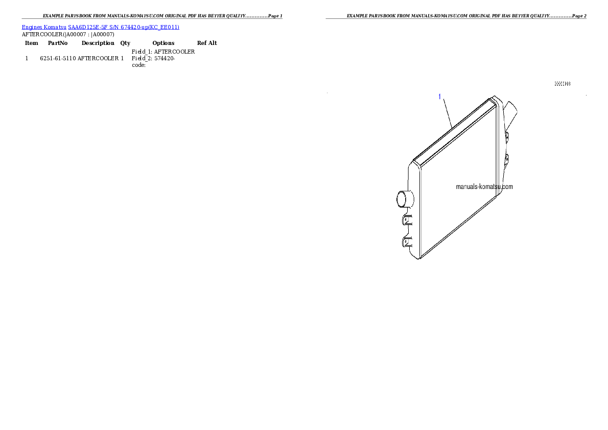 Protected: SAA6D125E-5F S/N 674420-up Partsbook