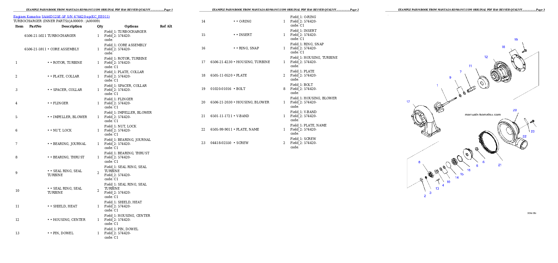 Protected: SAA6D125E-5F S/N 674420-up Partsbook