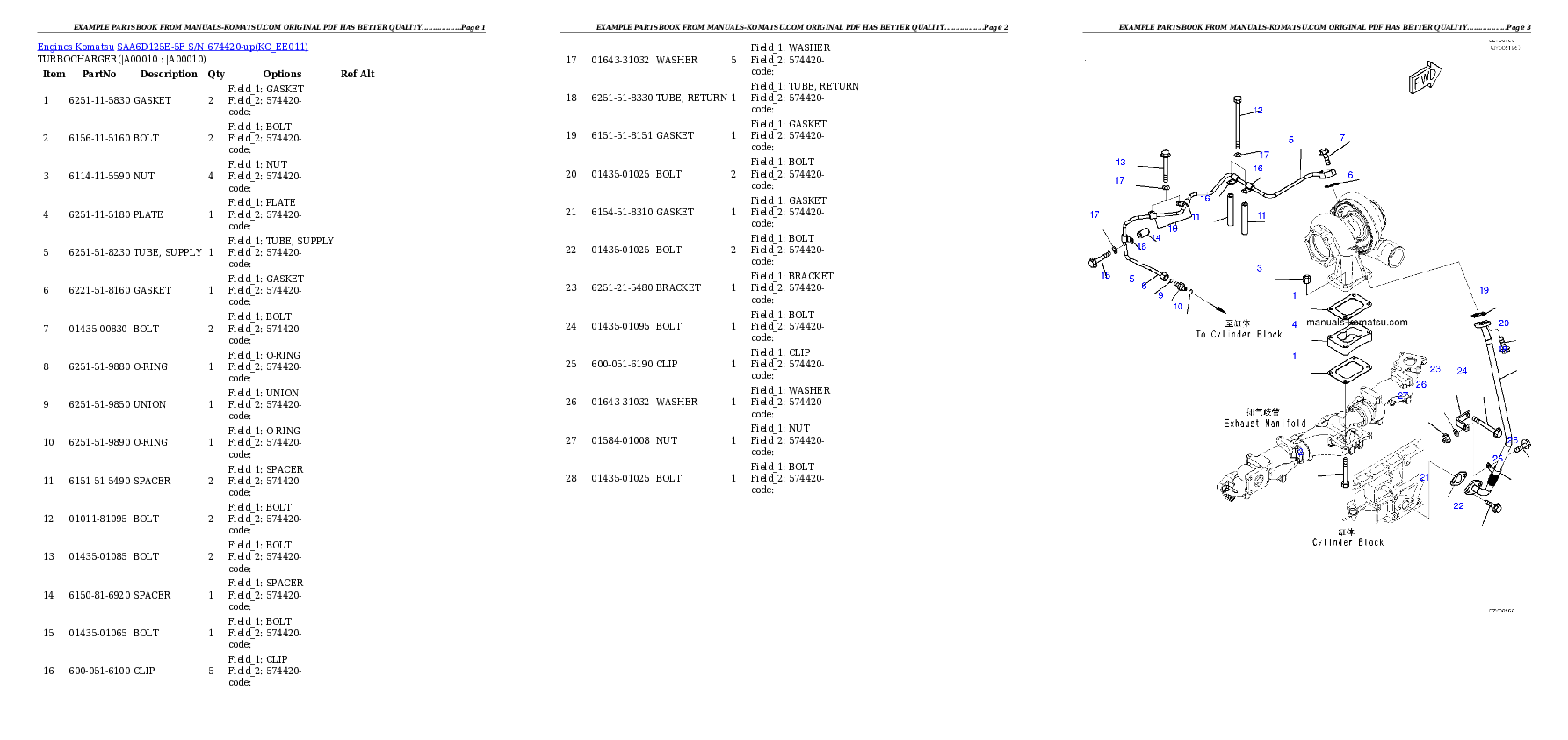 Protected: SAA6D125E-5F S/N 674420-up Partsbook