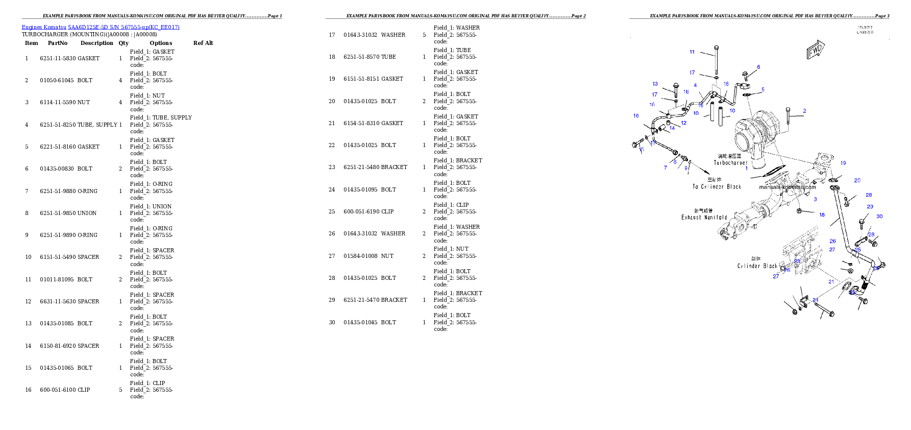 Protected: SAA6D125E-5D S/N 567555-up Partsbook