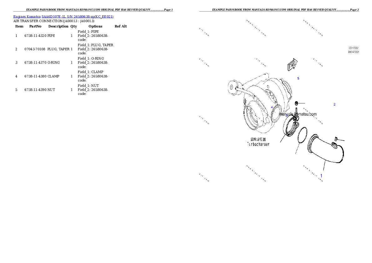 Protected: SAA6D107E-1L S/N 26580638-up Partsbook