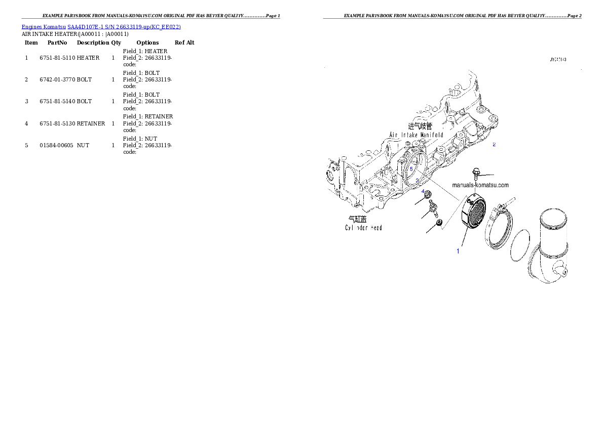 Protected: SAA4D107E-1 S/N 26513014-UP (For D39EX-22/D39PX-22) Partsbook