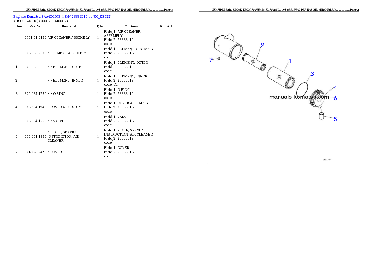 Protected: SAA4D107E-1 S/N 26513014-UP (For D39EX-22/D39PX-22) Partsbook