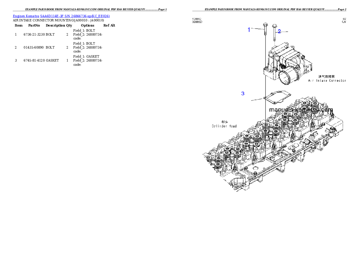 Protected: SAA6D114E-3F S/N 26866736-up Partsbook