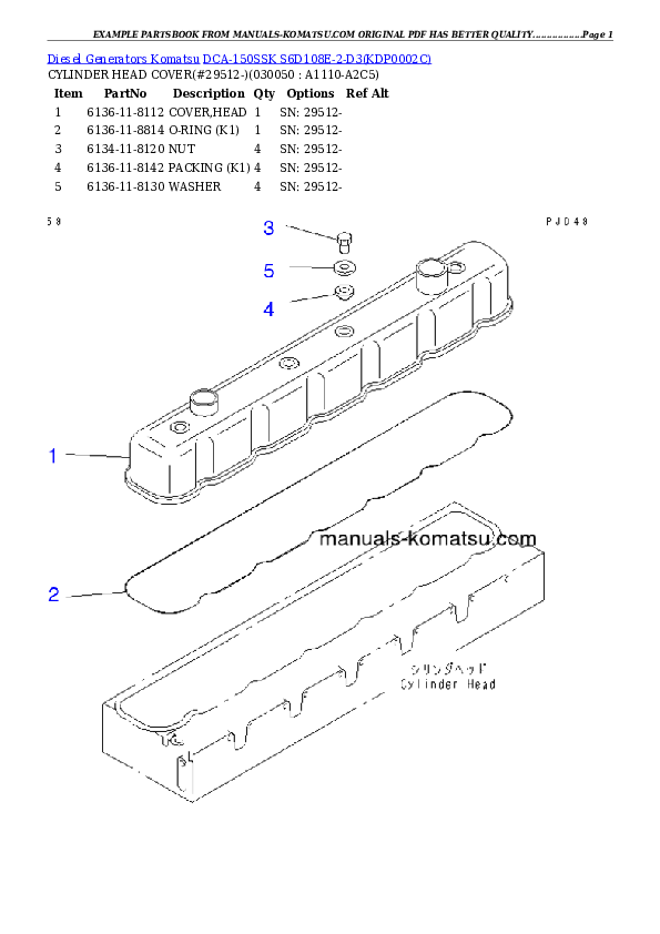 Protected: DCA-150SSK  S6D108E-2-D3 Partsbook