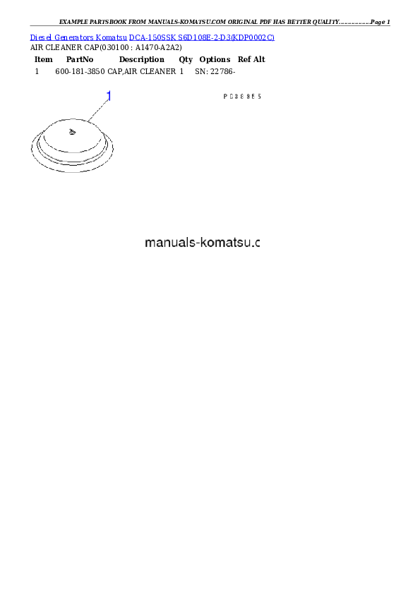 Protected: DCA-150SSK  S6D108E-2-D3 Partsbook