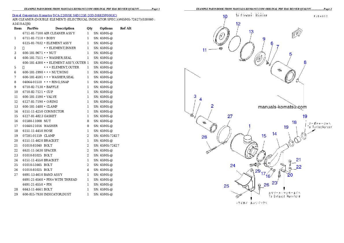 Protected: DCA-220SSK  S6D125E-2GD-D8 Partsbook